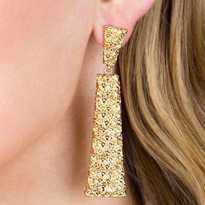 Lexi Textured Metal Bar Earrings
